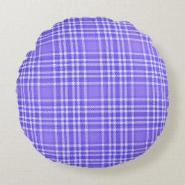 Almohada Redonda Simple de Cuadros Morada