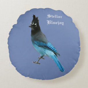 almohada redonda Stellar Blue Jay