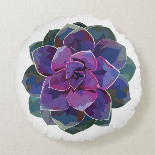 Almohada redonda suculenta (Reverso)