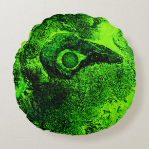 almohada redonda verde para decorar