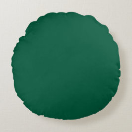 almohada redonda verde profundo para lanzar