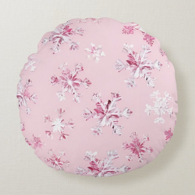 Almohada redonda y cojín que trae sueños rosas (Anverso)