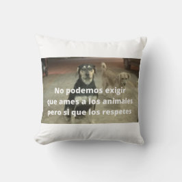 Almohada respeto a los animales