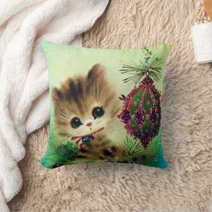 Almohada retra de la decoración del hogar del gato