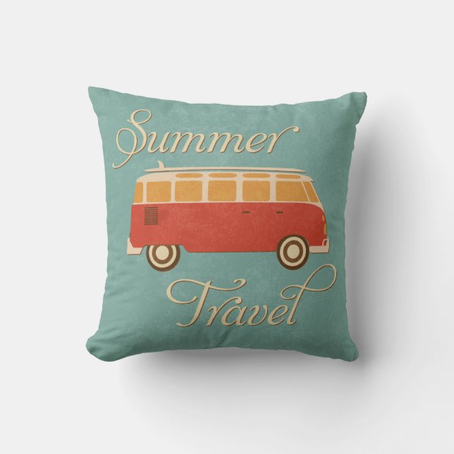 Almohada retra de la decoración del viaje del (Anverso)