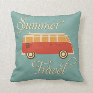 Almohada retra de la decoración del viaje del