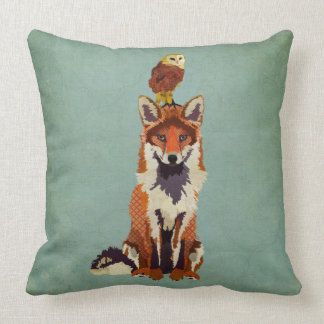 Almohada retra del Fox y del búho