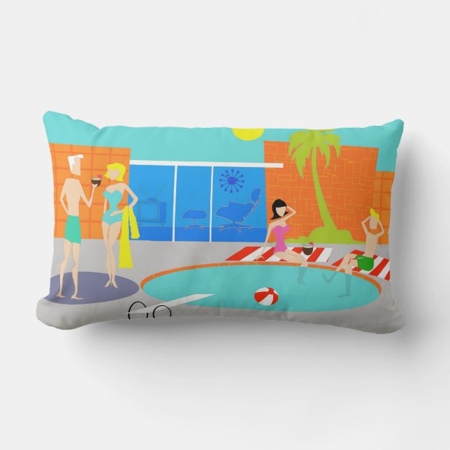 Almohada retra del Lumbar de la fiesta en la (Anverso)