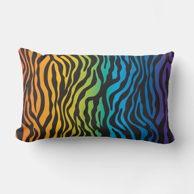 Almohada retra del Lumbar del estampado de zebra (Anverso)