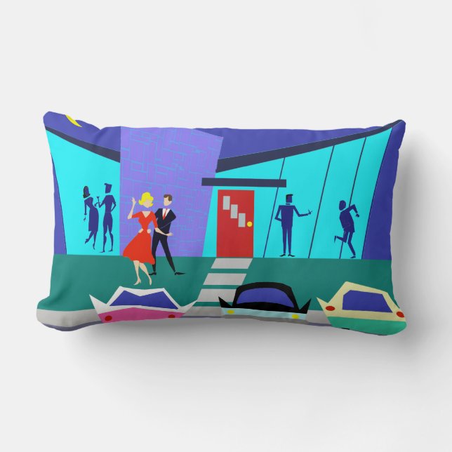 Almohada retra del Lumbar del fiesta de casa (Anverso)