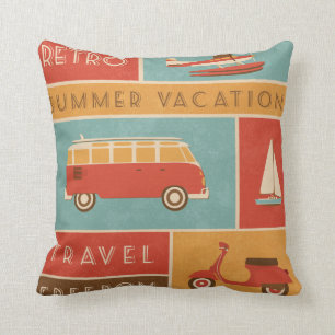 Almohada retra del viaje de las vacaciones de