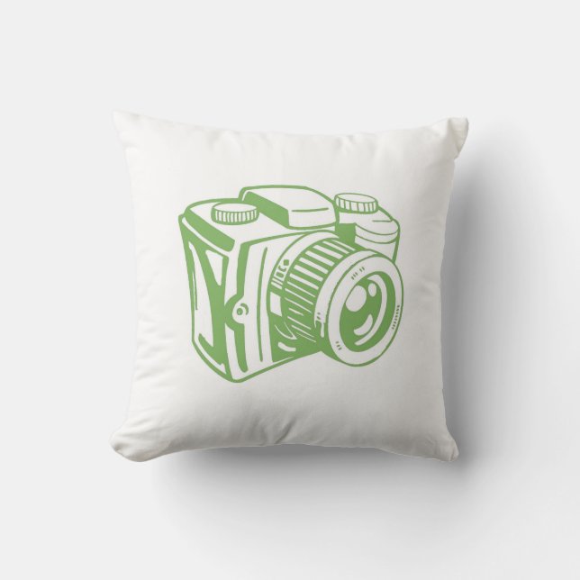 Almohada retra verde de la cámara (Anverso)