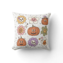 Almohada Retro Calabaza Temporada de Otoño, Decora