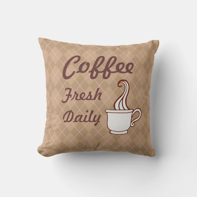 Almohada Retro de Café (Anverso)