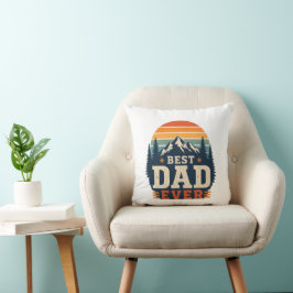 Almohada Retro de Montaña 'Mejor Papá del Mundo'