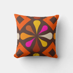 almohada retro decorativa estilo años 70 y 60