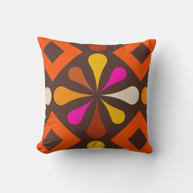 almohada retro decorativa estilo años 70 y 60 (Anverso)