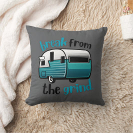 Almohada Retro RV Verde Azul