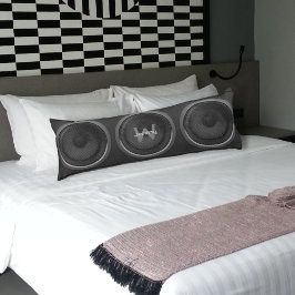 Almohada Retro Stereo Speaker Cuerpo Negro