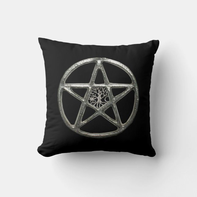Almohada Reversible Árbol de la Vida Pentáculo (Anverso)