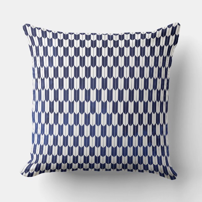 Almohada reversible azul japonesa (Anverso)