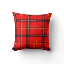 Almohada reversible con diseño de cuadros escocese