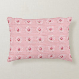 Almohada reversible con encaje de rosa rosa de ace