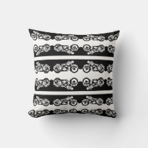 Almohada reversible con patrón de motocicleta de c