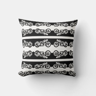 Almohada reversible con patrón de motocicleta de c