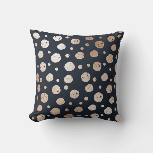 Almohada reversible con punto de polka de la Marin (Anverso)