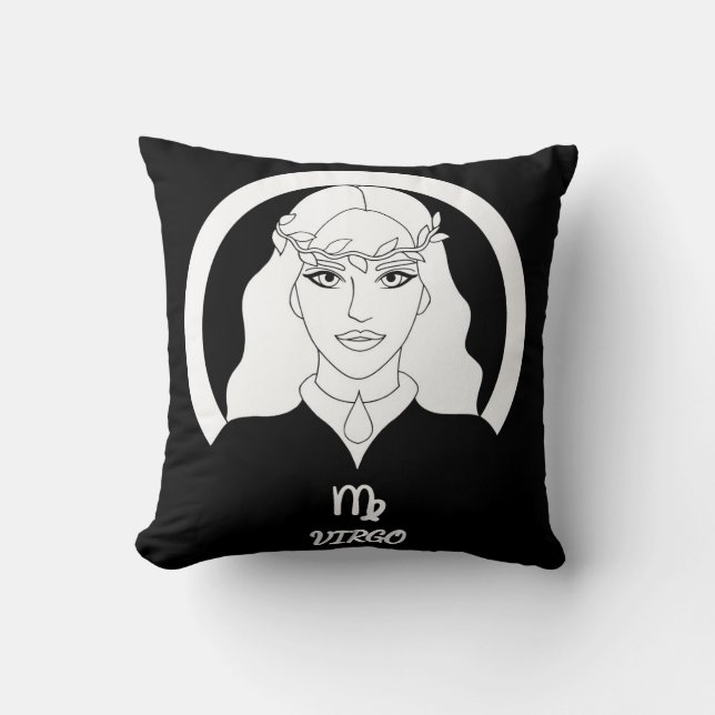 Almohada reversible con silueta de Virgo (Anverso)