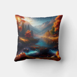 Almohada reversible de arte de otoño / Bruja de ca
