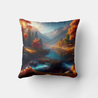 Almohada reversible de arte de otoño / Bruja de ca