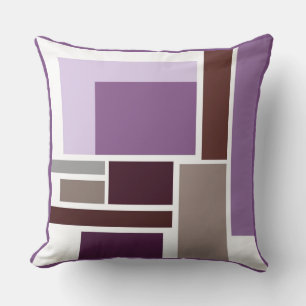Almohada reversible de bloque de color ciruela/ray