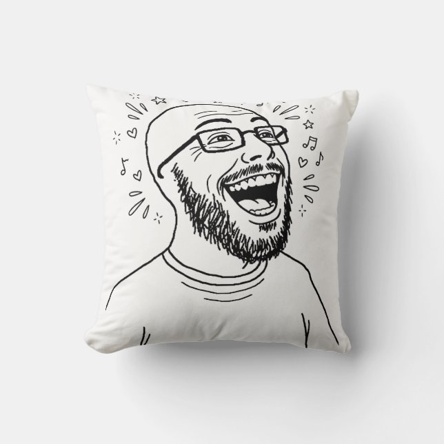 Almohada reversible de cambio de humor de Soyjak (Anverso)