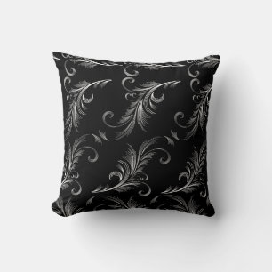 Almohada reversible de coral/negro/ blanco y negro