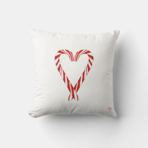 Almohada reversible de corazones y bastones de car