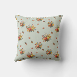 Almohada reversible de cosecha de otoño: beige y v