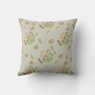 Almohada reversible de cosecha de otoño: beige y v
