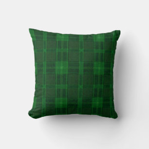 Almohada Reversible de Cuadros Verdes
