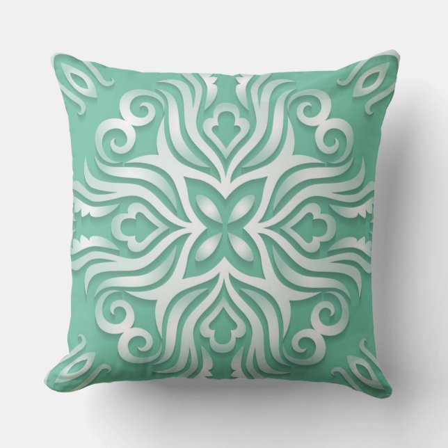 Almohada reversible de diseñador con diseño de men (Anverso)