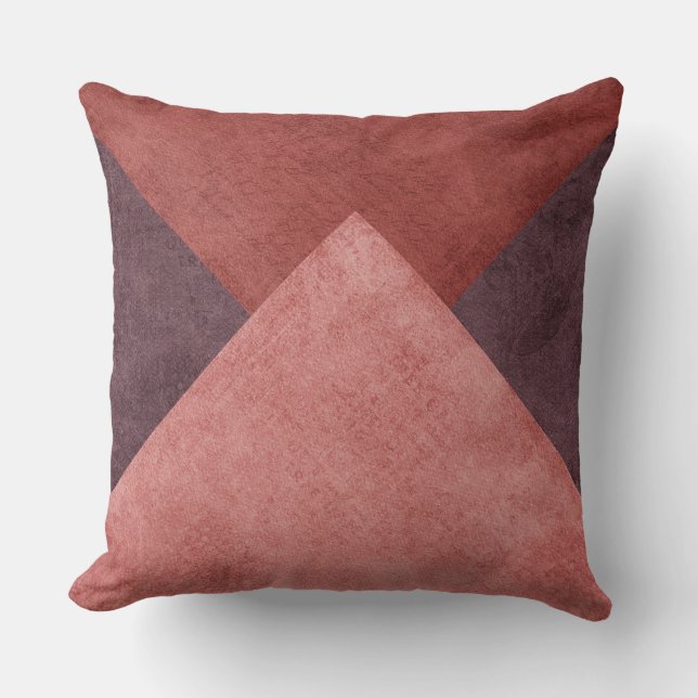 Almohada reversible de diseñador en naranja quemad (Anverso)