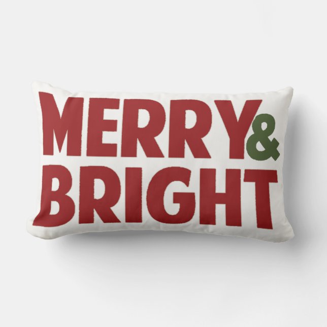 Almohada reversible de fiesta Merry and Bright Hol (Anverso)