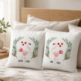 Almohada reversible de flamenco adorable