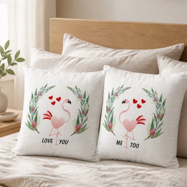 Almohada reversible de flamenco adorable (Subido por el creador)