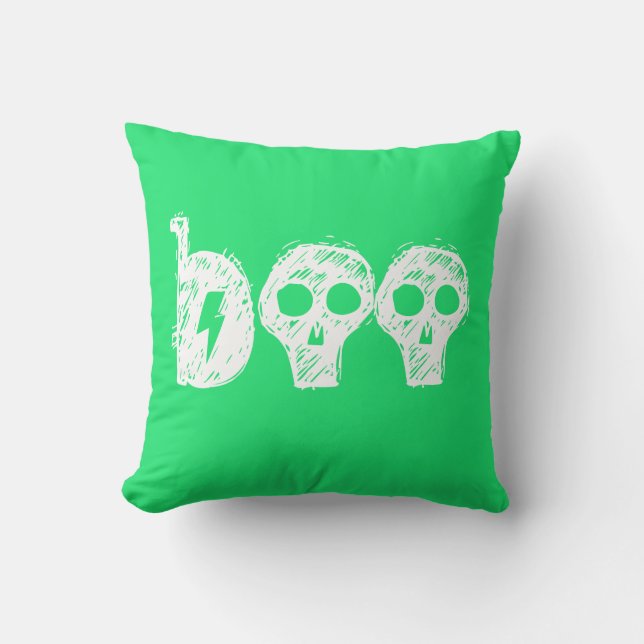 Almohada reversible de Halloween púrpura/verde (Anverso)