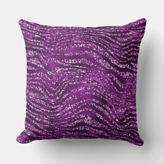 Almohada reversible de la espuma de Purpurina/tigr (Anverso)