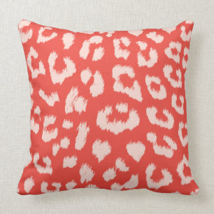 Almohada reversible de la impresión del leopardo