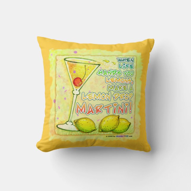 Almohada REVERSIBLE de Martini de Limón Americano  (Anverso)