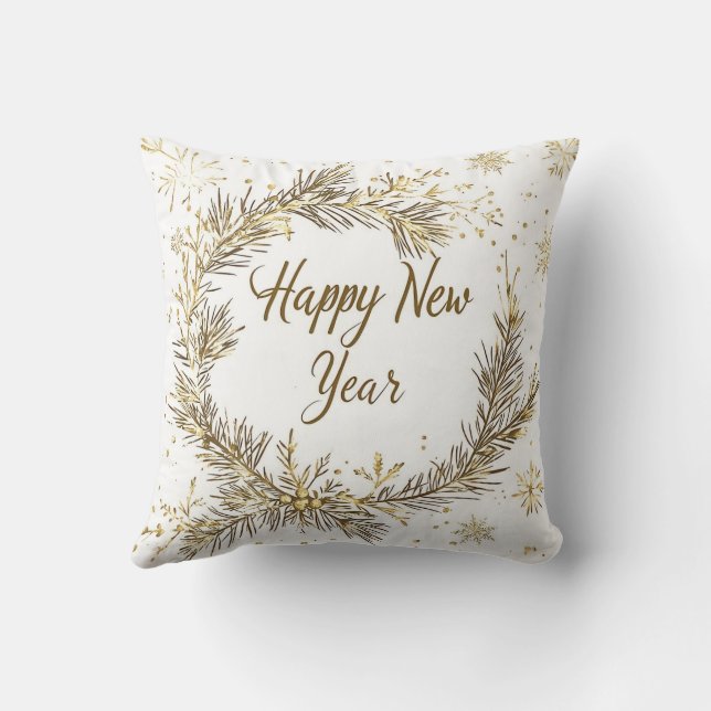 Almohada reversible de Navidad y Año Nuevo (Reverso)